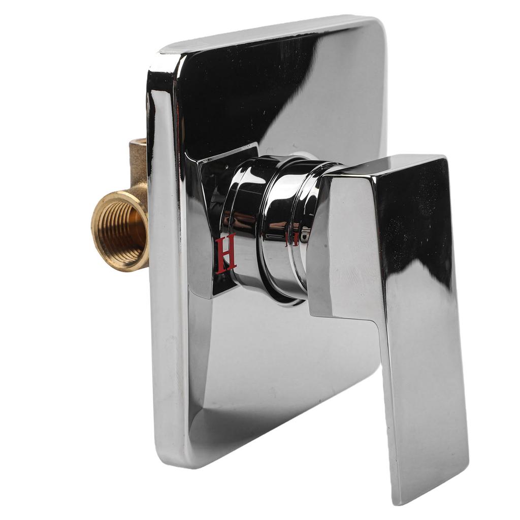 Modern Black Wall Mounted Hot and Cold Water Mixing Valve for Bathroom