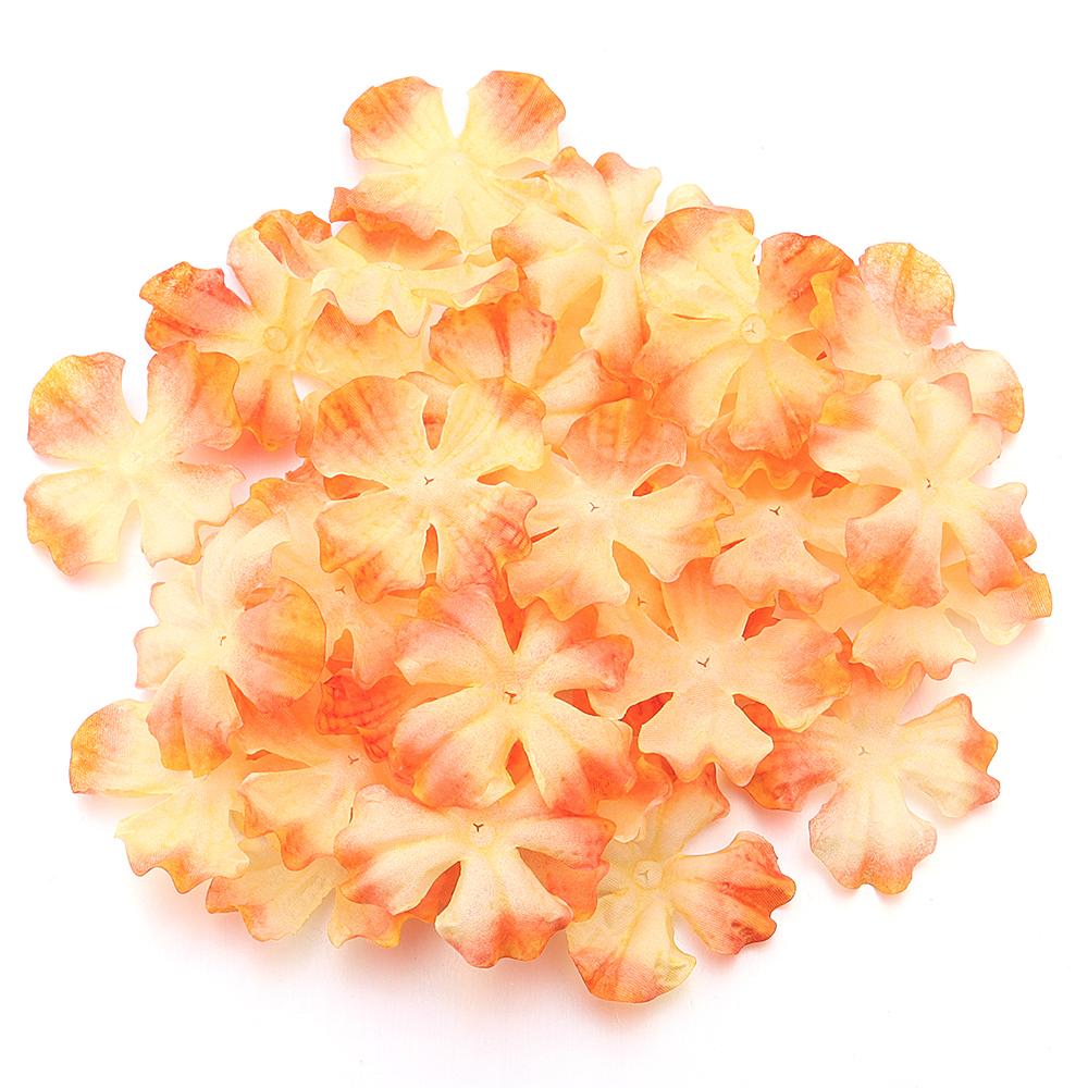 60Pcs Artificial Flower Head for Crafts Headwear Home Wedding Decoration Scrapbooking Clothing Sewing Fake Flowers Accessories