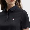 Fila Modern Heritage  DNA French Chic Summer Solid Color Simple Logo Breathable Polo Shirt Women Tops Legendary-Blue F11W431101FNV