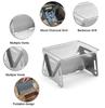Folding Portable Barbecue Charcoal Grill Barbecue Desk Tabletop Outdoor Stainless Steel Smoker BBQ for Outdoor Cooking Camping