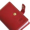 Porco Rosso Slim Genuine Leather Card Case with Book-Style Accordion Detail for Men and Women [sokunou] (Red)