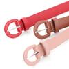 Candy Color Horseshoe Buckle Waistband Trouser Dress Belts Decorative Waist Strap Leather Belt