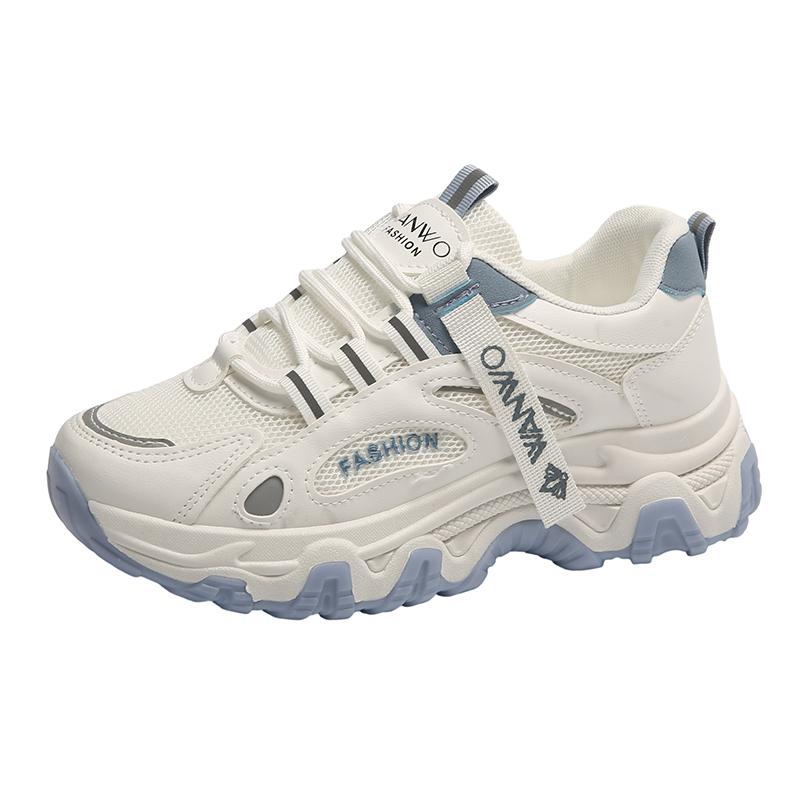 Women's Trainers New Chunky Sneakers Women Breathable Mesh Casual Shoes Sneakers Tennis Female Platform Lace Up Vulcanized Shoes