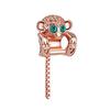 Luxury Rose Gold Plated Crystal Flower Animal Love Heart Charms Beads Fit Original Bracelet DIY Pendants for Jewelry Making