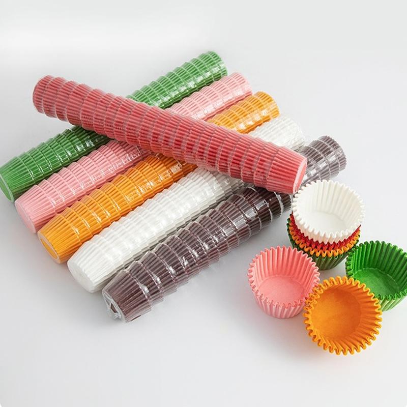 500 PEZZI Pirottini per Cupcake Carta Muffin Torta Stampini Contenitori Colore Unico Wrapper per Cupcake Accessori da Forno Cucina