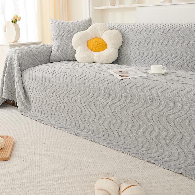 Simple Modern Autumn and Winter Sofa Towel Full Cover Cloth Thick Warm Sofa Cushion Anti-Scratching Dustproof Sofa Cover