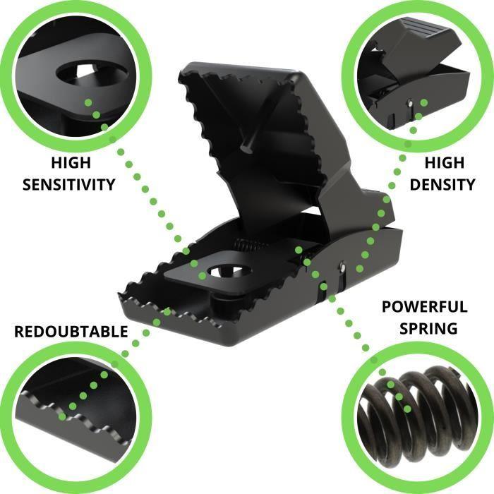 Piege à rat et souris xxl, tapette puissante, efficace et réutilisable. luttez comme un professionnel contre rongeur et nuisible.