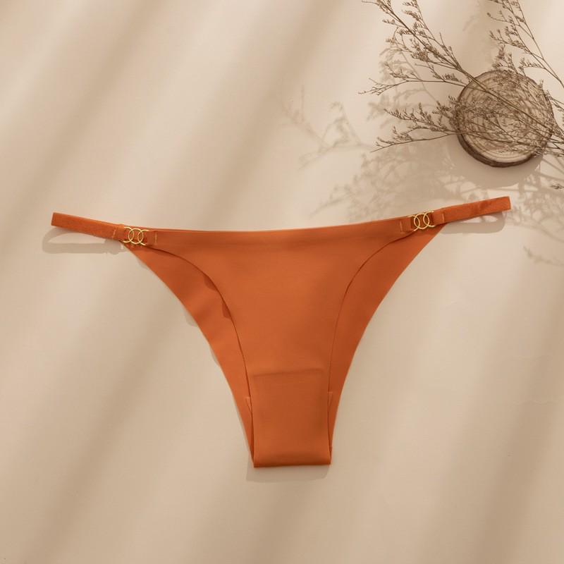 Nahtlose Damen Ice Silk Dreieck Sportunterwäsche mit sexy Metallschnalle