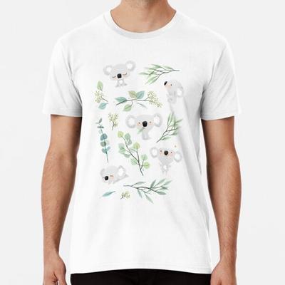 Koala und Eukalyptus Muster S bis 5XL Hergestellt in AU/USA T-Shirt