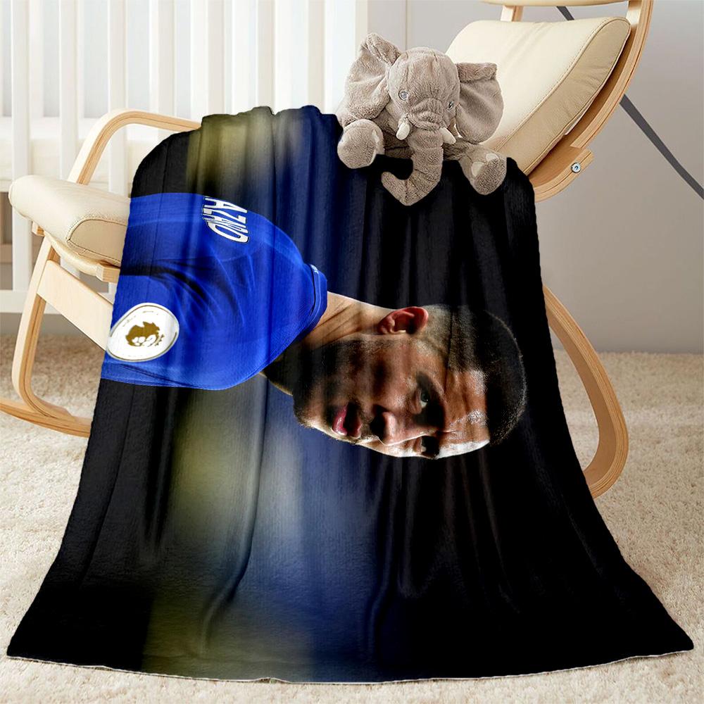 Player Chelsea Kit Blanket Ultra-Soft Perfect for Seaside Bedding Office All-Season Use Playful Design Perfect Gift for Relatives and Friends