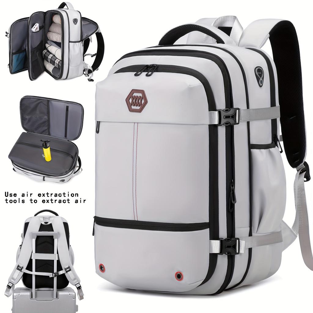 Leather Film Large Capacity Large Backpack Premium Sense Travel Bag Mountaineering Bag School Bag Backpack Oxford Cloth