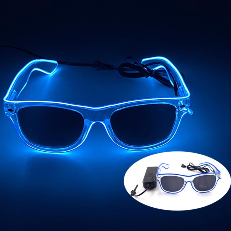 Nuovi Occhiali Stile Cyberpunk Cool Decorazione Luminosa per Feste Occhiali da Sole LED Luminosi Illuminazione Bar Rave Musica Festa da Ballo