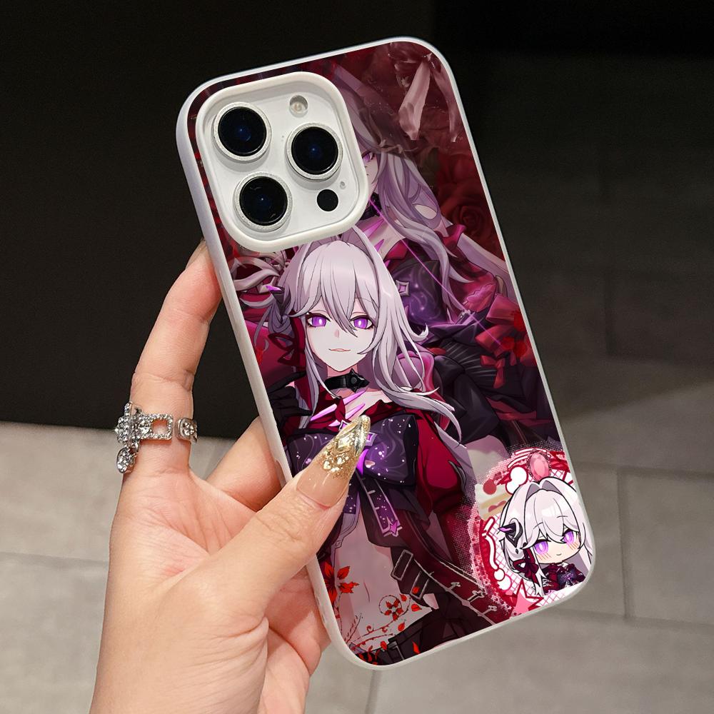 HSR Thelema Jelly Double layer White Mobile Phone Case for iPhone 17 16 15 14 13 12 11 Air Pro Max Plus Protective