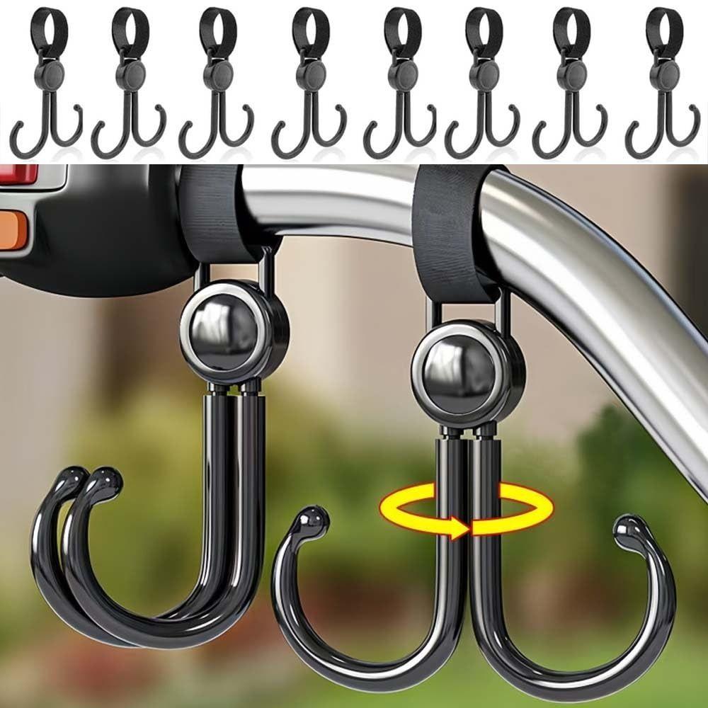 360 Degree Rotating Heavy Duty Handlebar Hanging Clamp On Hanging Hook Stroller Hook Electric Bike