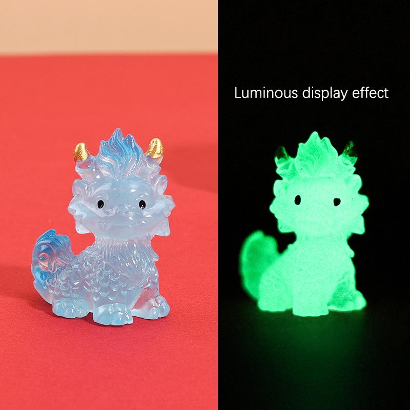 Year Of The Dragon Luminou Dragon Kirin Dragon Micro Landscape Ornaments Auspicious Beast Dollhouse Desktop Decor  Year Gifts