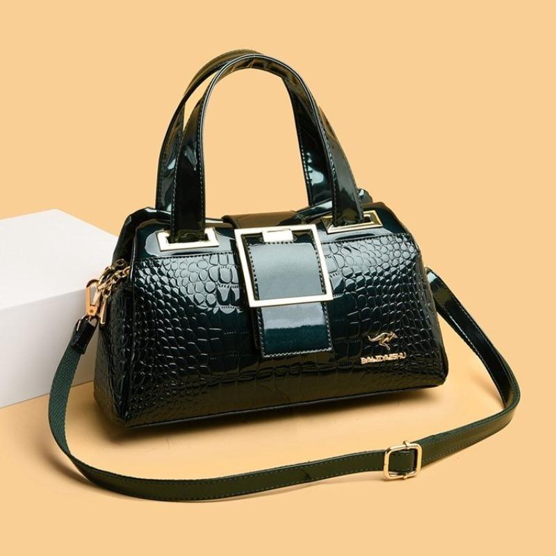 2 Layer Large Capacity Tote Bag Luxury Handbags Women Bags Designer Crocodile Pattern Ladies Boston Shoulder Bag High Quality