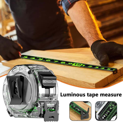 Luminous Tape Measure, 5m/7.5m/10m Double-Sided Luminous Measuring Tape, Fluorescent Steel Tape Measure, High Precision Convex, Stainless Steel, Wear-