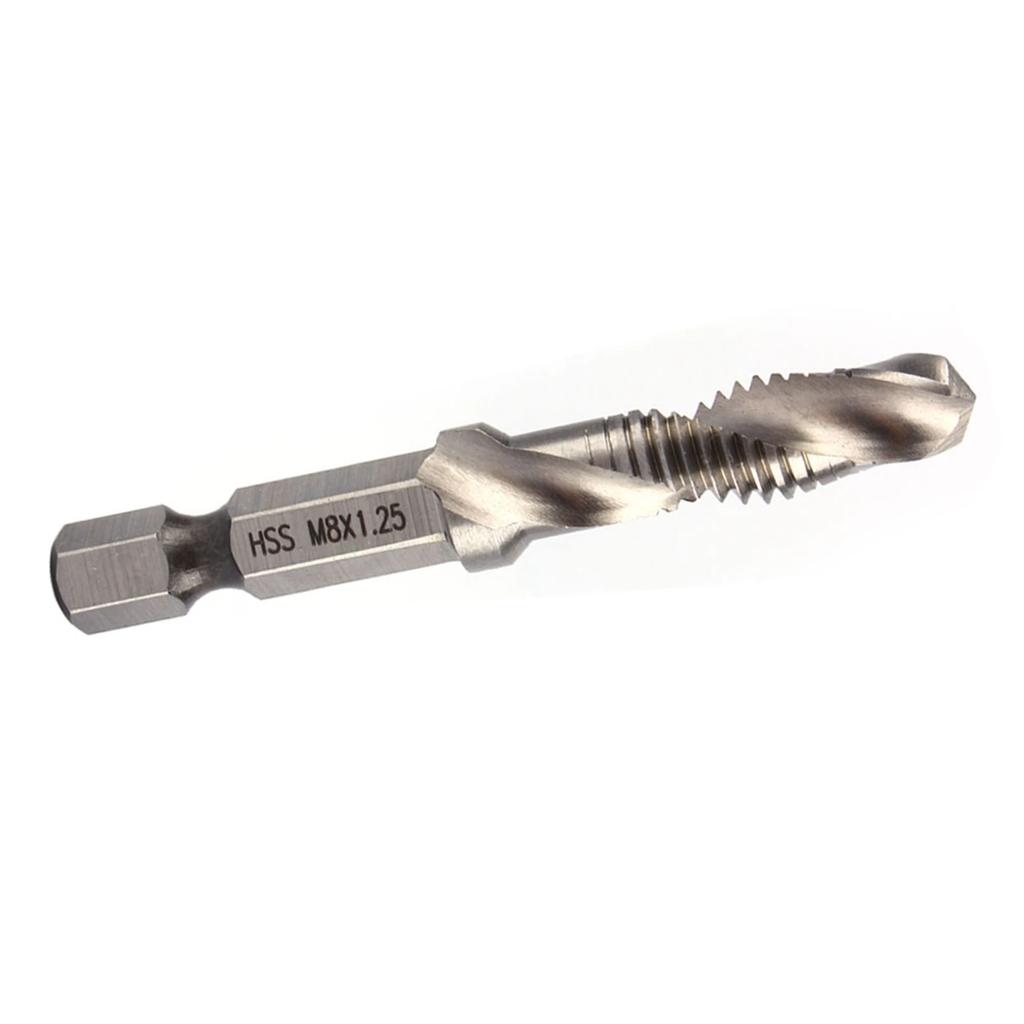 M8 HSS 1/4" Hex Shank Drill & Tap Taper Drill Bits Power Tool Part
