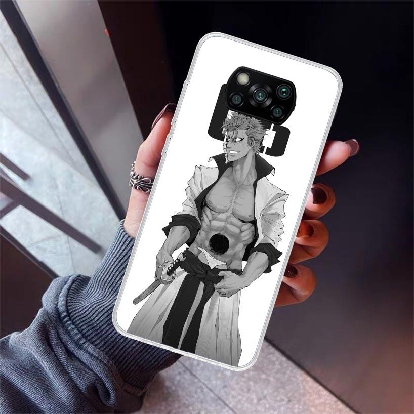 Grimmjow 6 Bleach Phone Case For Xiaomi Poco X7 X6 X5 Pro F7 Ultra Redmi 15C 15 13 13C 12 12C 10 10A 10C 9 9A 9C 9T Shell Poco X