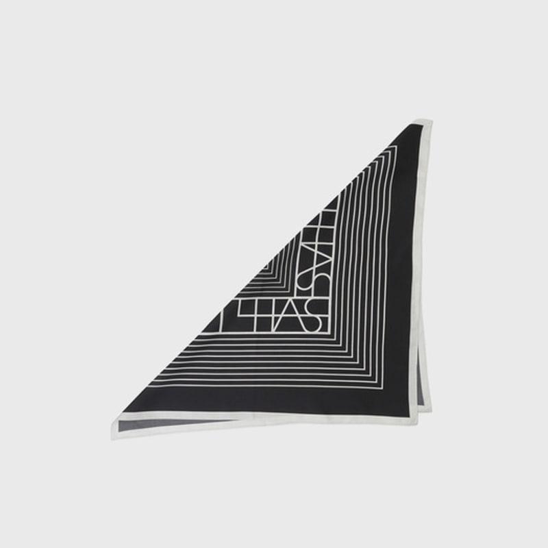L’H.A.S SIGNATURE SYMBOL SILK SCARF SMALL_black