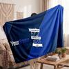 BIRMINGHAM CITY Personalized Fleece Blanket With Football Logo, Custom Name Text Soft Warm Home Throw Blanket