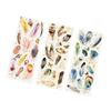 3 Piece Feather Journal Stickers PET Art Journal Embellishment Scrapbooking DIY Art Craft