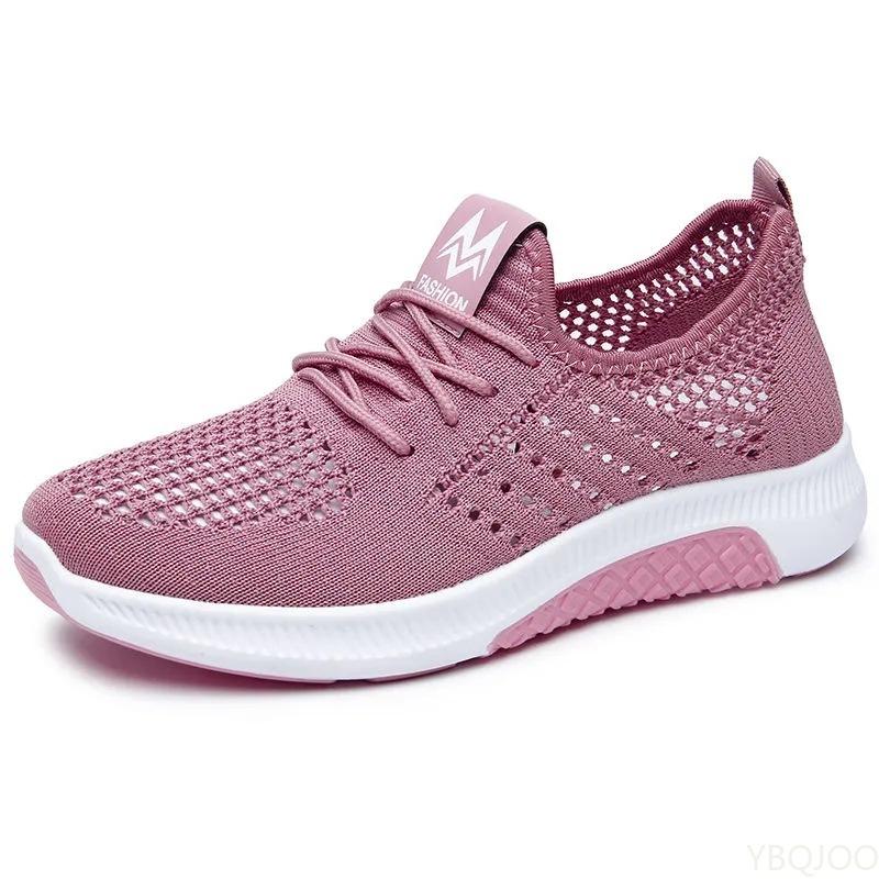 Femmes chaussures plates décontractées mode respirant maille vulcanisé chaussures femmes baskets été dames bateau chaussure