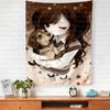 Kawaii Original Home Decor Wall Hanging Tapestry Anime Girl Tapestry Wall Bedroom Background Cute Fashion Tapestries