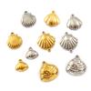 2 Piece 304 Stainless Steel Ocean Charms Shell Pendants For DIY Necklace Earrings Jewelry Making Findings