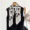 Classic French Retro Camellia Silk Scarf Women's Spring and Summer Fashion Versatile Mulberry Silk Scarf Chinese Scarf Shawl