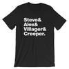 Minecraft Shirt - Steve, Alex, Villager, and Creeper - Video Game Shirt- Minecraft Gift- Multiple Colors, Soft Premium Cotton T-Shirt