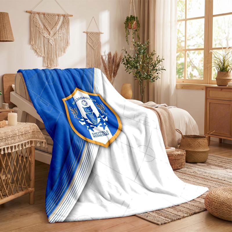 Coperta in Pile a Tema Sheffield Wednesday Morbida e Accogliente Coperta in Peluche per Camera da Letto Divano Viaggio