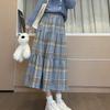 Herbst Damen Plaid Print Patchwork Schnürung Lose Casual Rock