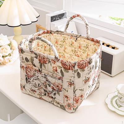 Fabric Storage Basket Laundry Container Toy with Handle Multipurpose Underwear Debris