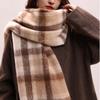 Tassel Winter Cashmere Scarves Mohair Long Shawl Neck Wrap Plaid Wool Scarf  Student