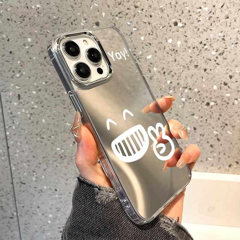 Mobile Phone Cases for iPhone 11 13 XR 15 Pro Max 12 14 Pro Max Case iPhone 16 XS Max Mirror Protective Case Mirror Exquisite Cartoon Waterproof