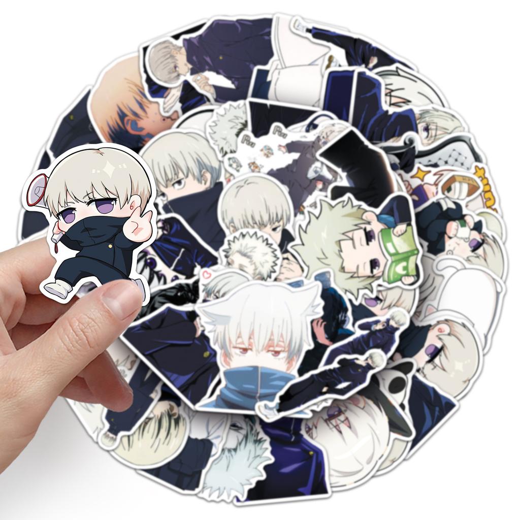 50 Dog Rolling Ghost Stickers Personalized Cartoon Japanese Manga Magic Return To War Decoration Mobile Phone Case Suitcase Stickers