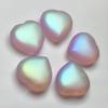 In-Stock Heart-Shaped Moonstone Color Glass Gemstone for Jewelry Accessories