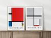Zestaw dwóch plakatów mondrian