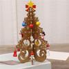 Handmade Stereo Wooden Christmas Tree White/Green/Gold Christmas Tree Children's Layout Christmas Decorations Ornaments