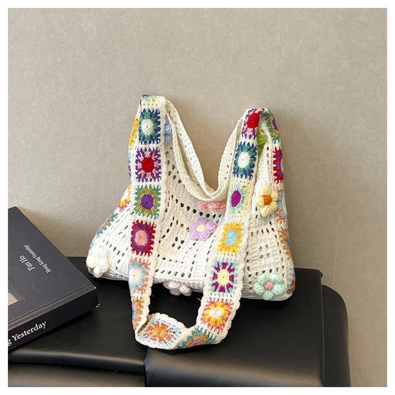 Lazy Wind Knitted Bag Women's New Trendy and Popular Tote Bag Large Capacity Shoulder Bag Tote Bag