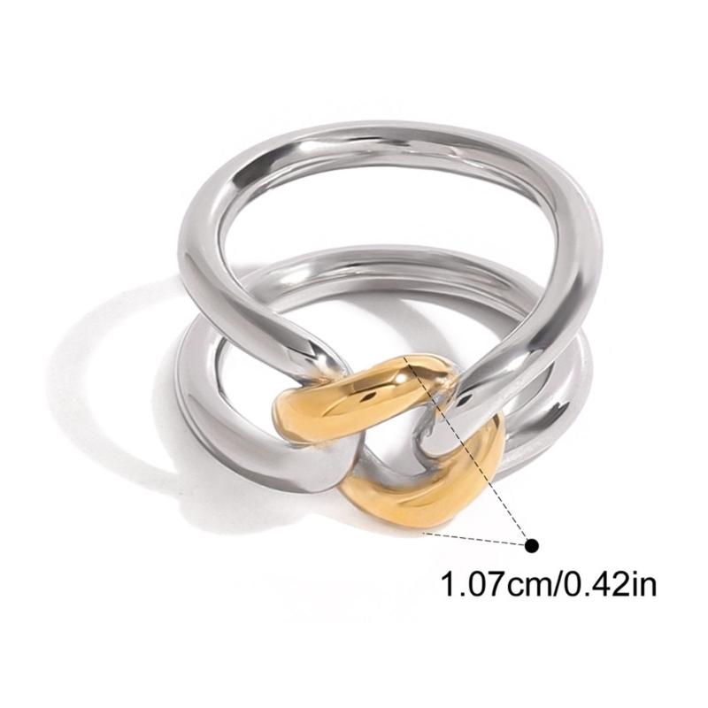 Unique Metal Ring Modern Unisex Jewelry Hollow Finger Rings Stainless Steel Texture Suitable for Men and Women Present