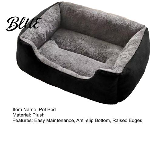 Resilient Cat Bed for Neck Support Rectangular Plush Bed, Cozy Pet Lounge Anti-slip Bottom, Cuddler Small Pets Washable Couch Indoor Cats Dogs Puppies