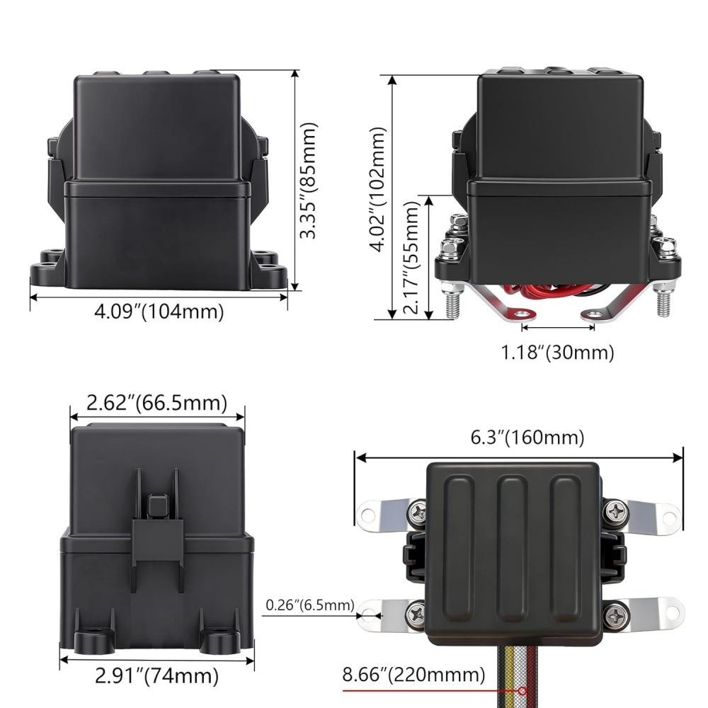 12V 3 Way Pre-Wired Fuse Relay Box w/ Blade Fuses & 4-Pin 40A Relay For Car Boat