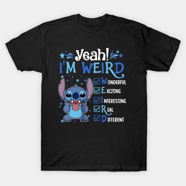 Yeah Im Weird Stitch Black TShirt S