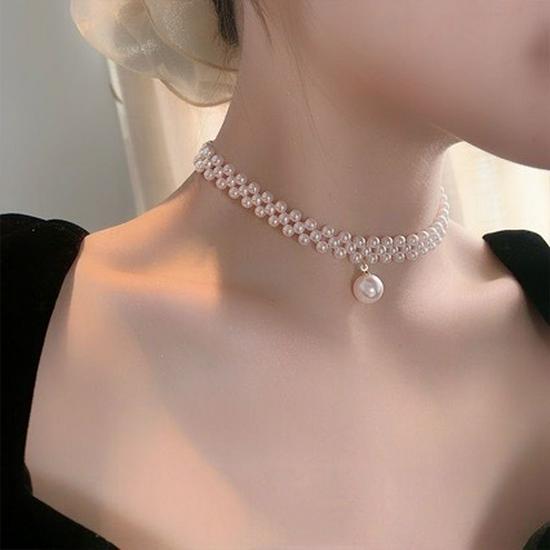 2025 Fashionable Multi-layer Pearl Clavicle Necklace - Elegant Fragrant Style