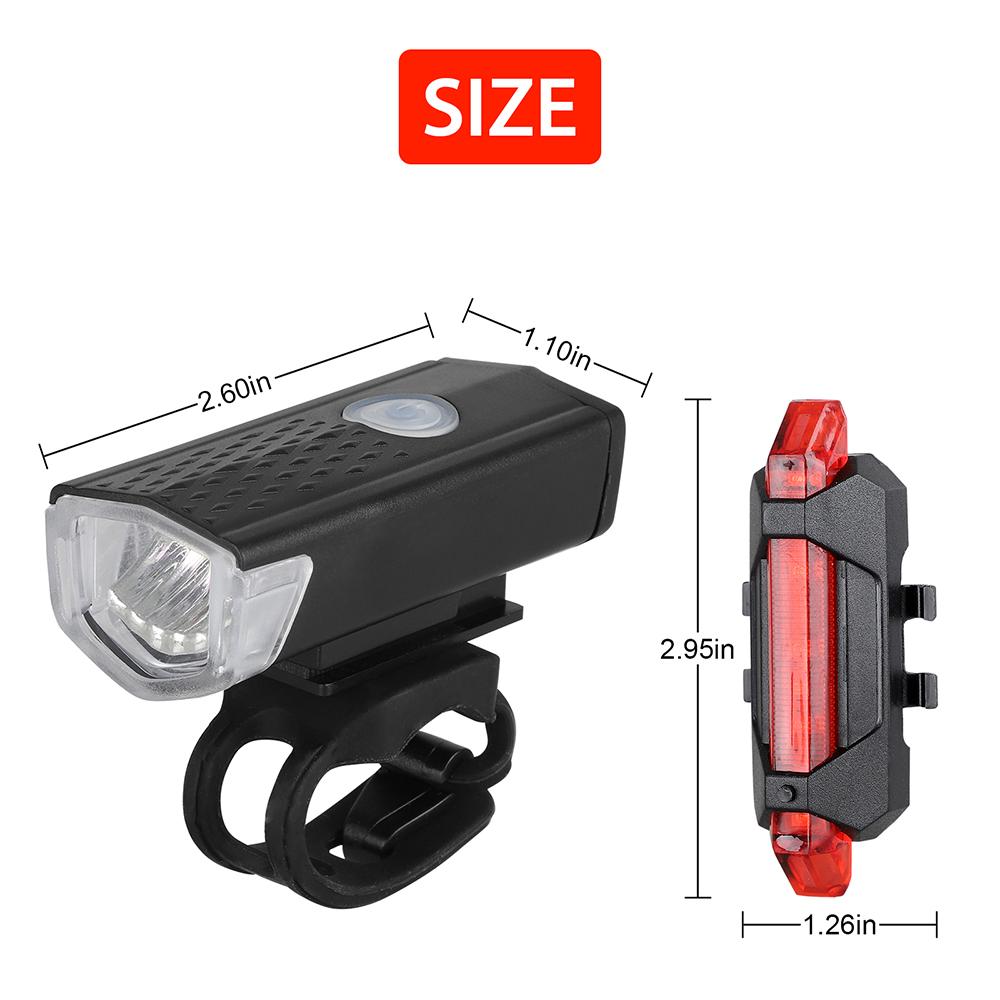 LED Head light USB Rechargeable Rear Light Taillight Set Bicycle Lights Bike Front Light Bike Lamp