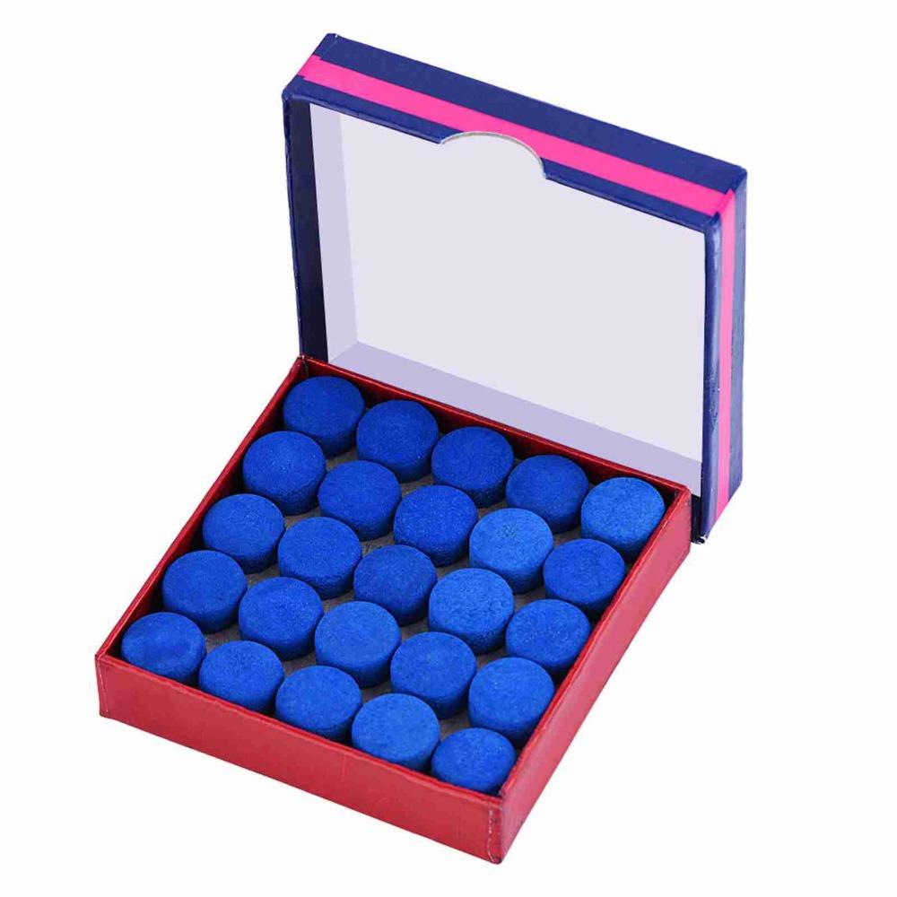 50pcs Hard Leather Billiards Cue Tips Blue Glue On Tips Cue Tips Replacement  Replacement Repair