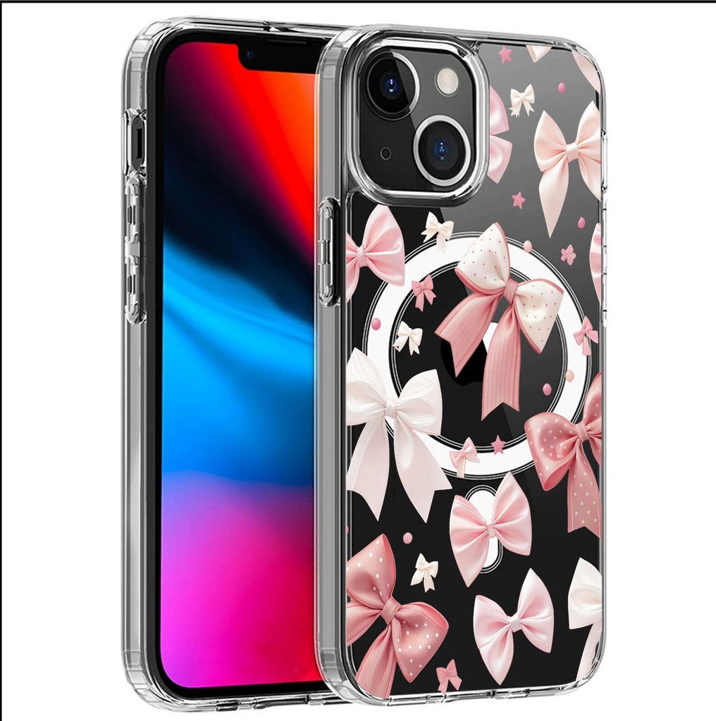 Bow Magnetic Compatible Clear Case for iPhone 14-17 Pro Max - Full Coverage Protection