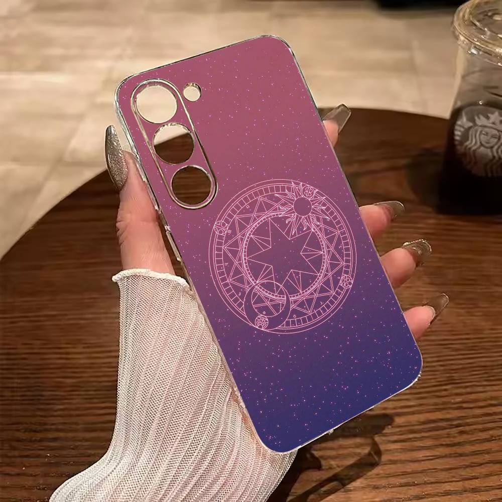Anime-Karten-Mädchen-Sakura Handyhülle für Samsung Galaxy A71, A70, A52, A51, A40, A30 Transparente Hülle